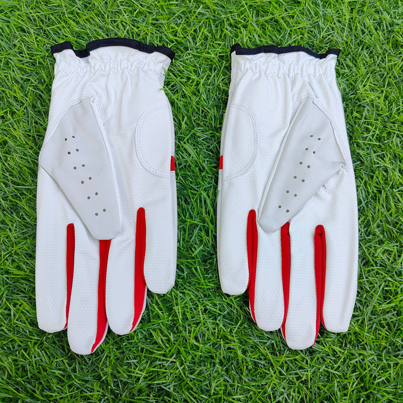 Kwesports pro leather tennis batting gloves - Red color