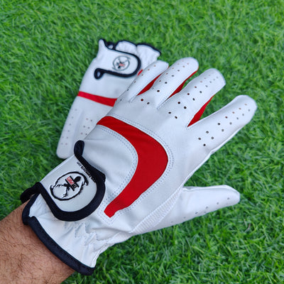 Kwesports pro leather tennis batting gloves - Red color