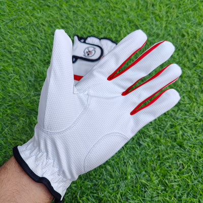 Kwesports pro leather tennis batting gloves - Red color